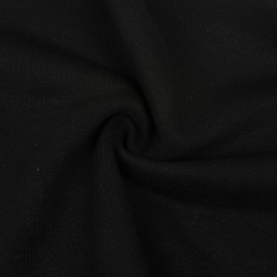 Ткань Футер 3-х нитка, Петля, цвет Черный (на отрез)  в Пятигорске