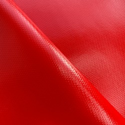 Ткань ПВХ 600 гр/м2 плотная, Красный (Ширина 150см), на отрез  в Пятигорске