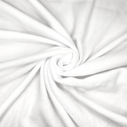 Ткань Флис Односторонний 130 гр/м2, цвет Белый (на отрез)  в Пятигорске