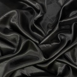Ткань Атлас-сатин, цвет Черный (на отрез)  в Пятигорске